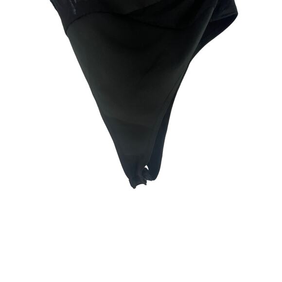 Nasty Gal Black Semi-Sheer One-Piece Swim Bathing Suit Women's Size US 0 - Picture 3 of 5